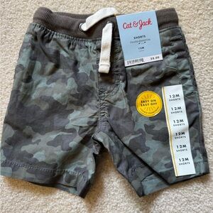 NWT Cat & Jack Green Camo Kids Shorts